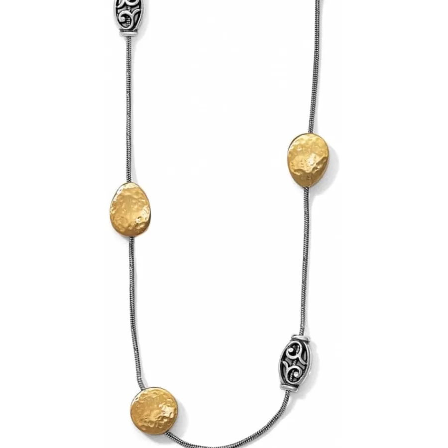 Necklaces>Brighton Mediterranean Long Necklace Silver-GoldBrushed