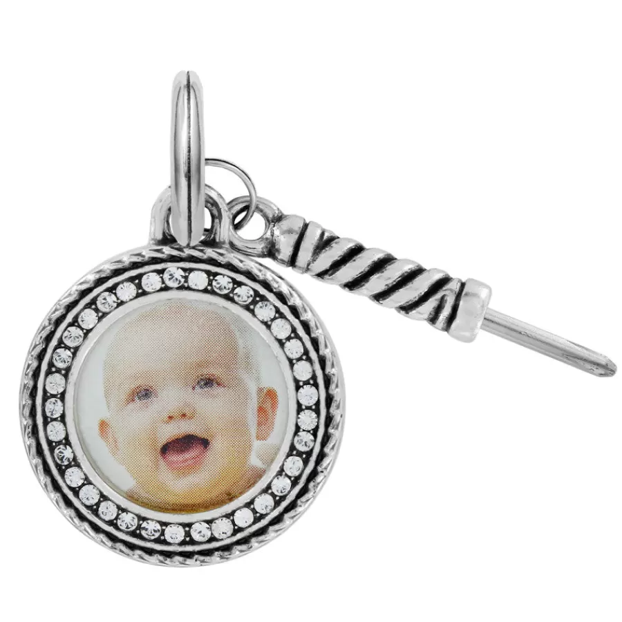 Photo Lockets | Charms>Brighton Memento Circle Photo Charm Silver