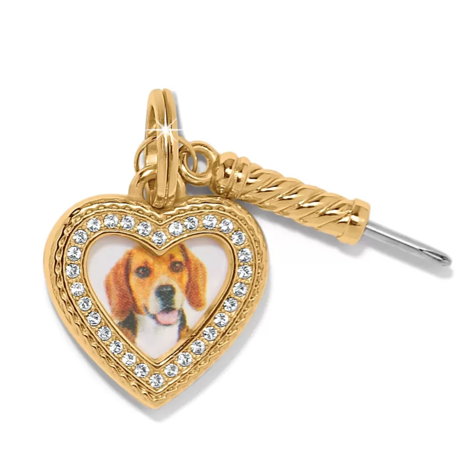 Photo Lockets | Charms>Brighton Memento Heart en Photo Charm Gold