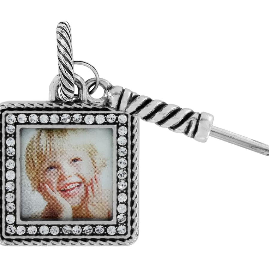 Photo Lockets | Charms>Brighton Memento Square Photo Charm Silver