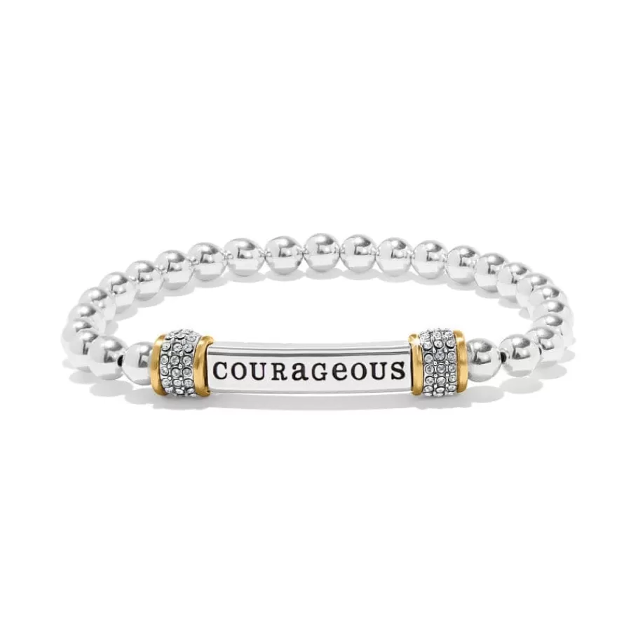 Bracelets>Brighton Meridian Courageous Two Tone Stretch Bracelet Silver-Gold