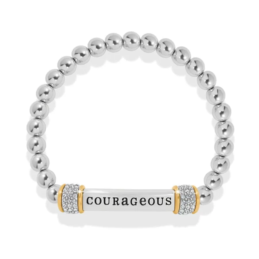 Bracelets>Brighton Meridian Courageous Two Tone Stretch Bracelet Silver-Gold