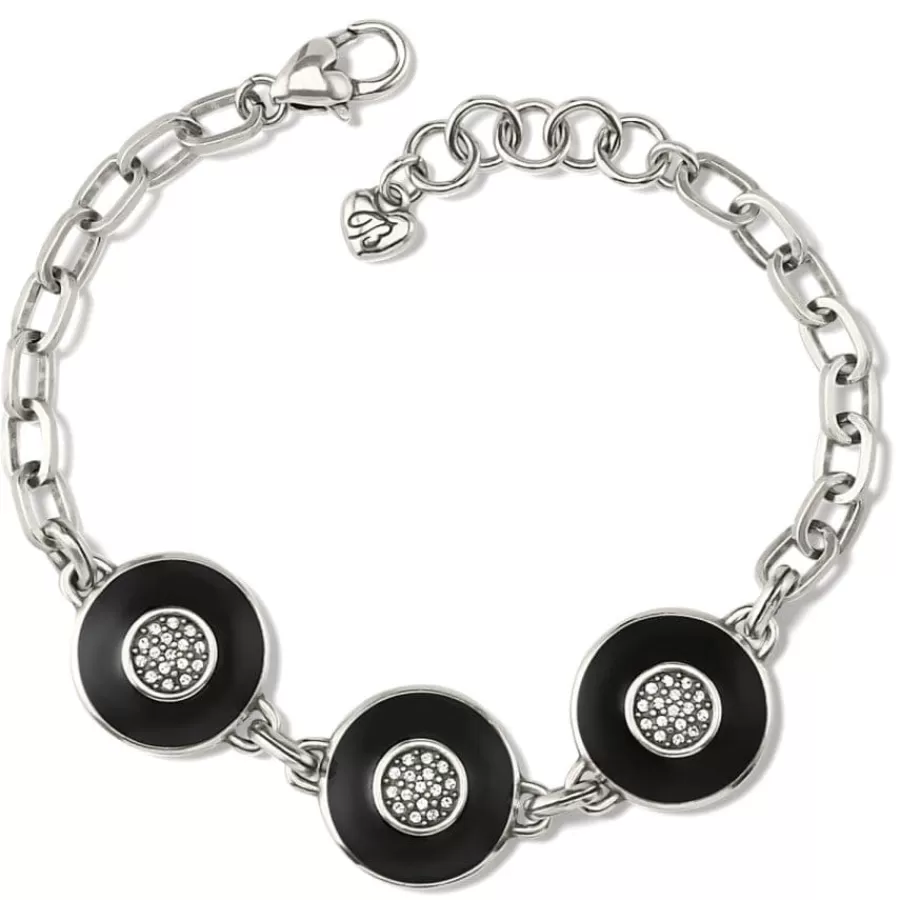 Bracelets>Brighton Meridian Eclipse Disc Bracelet Silver-Black