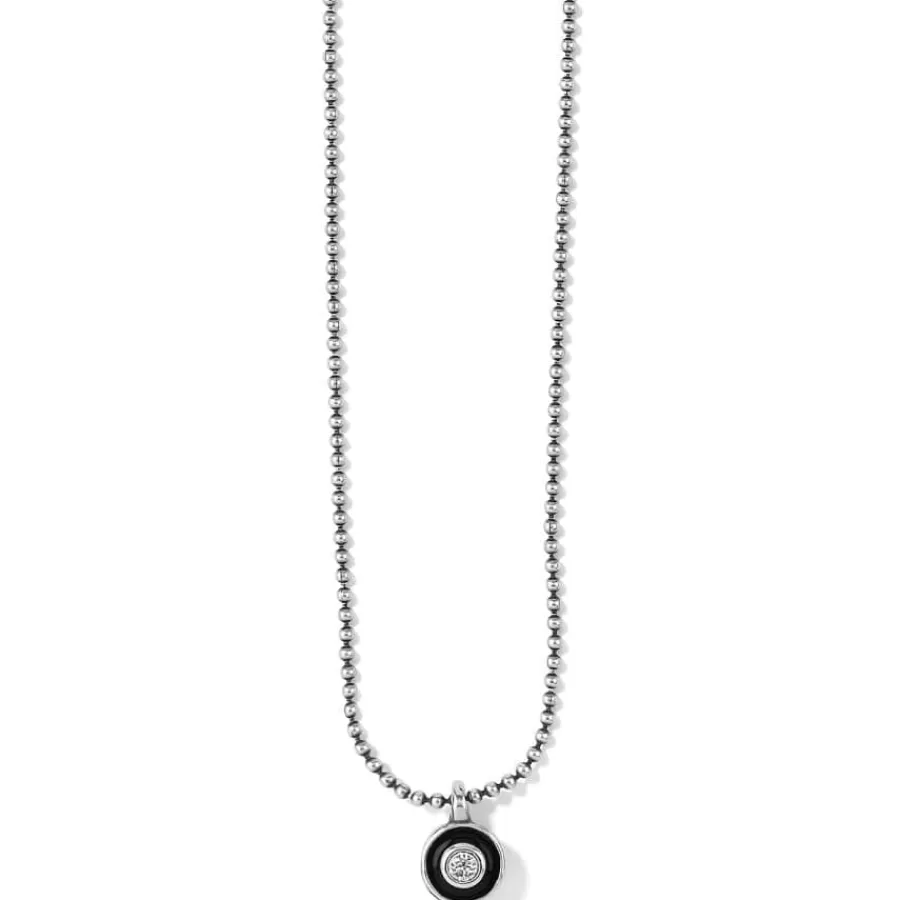 Necklaces>Brighton Meridian Eclipse Pendant Necklace Silver-Black