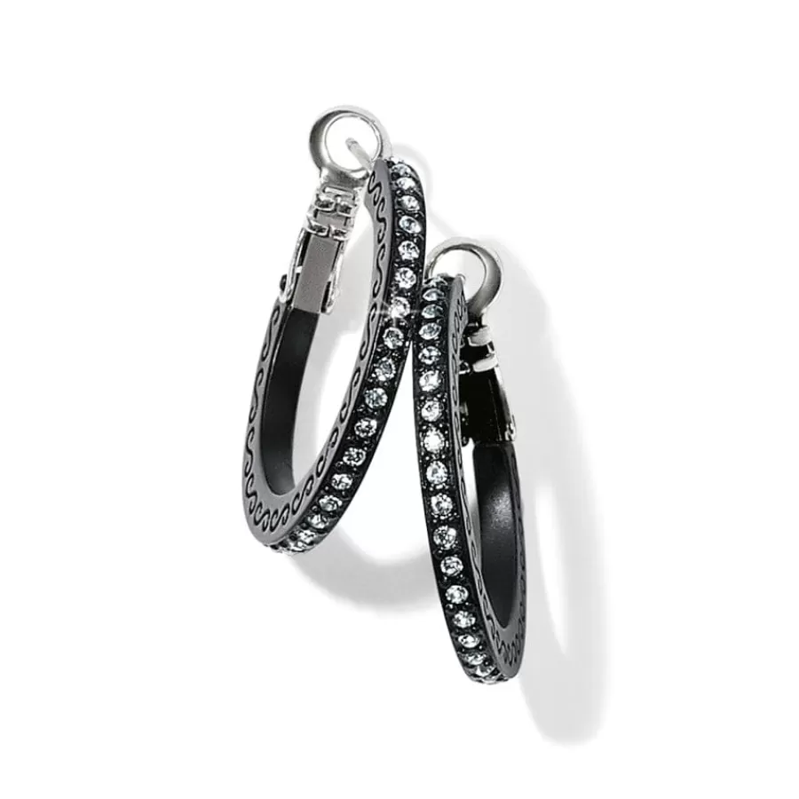 Earrings>Brighton Meridian Eclipse Small Hoop Earrings Black