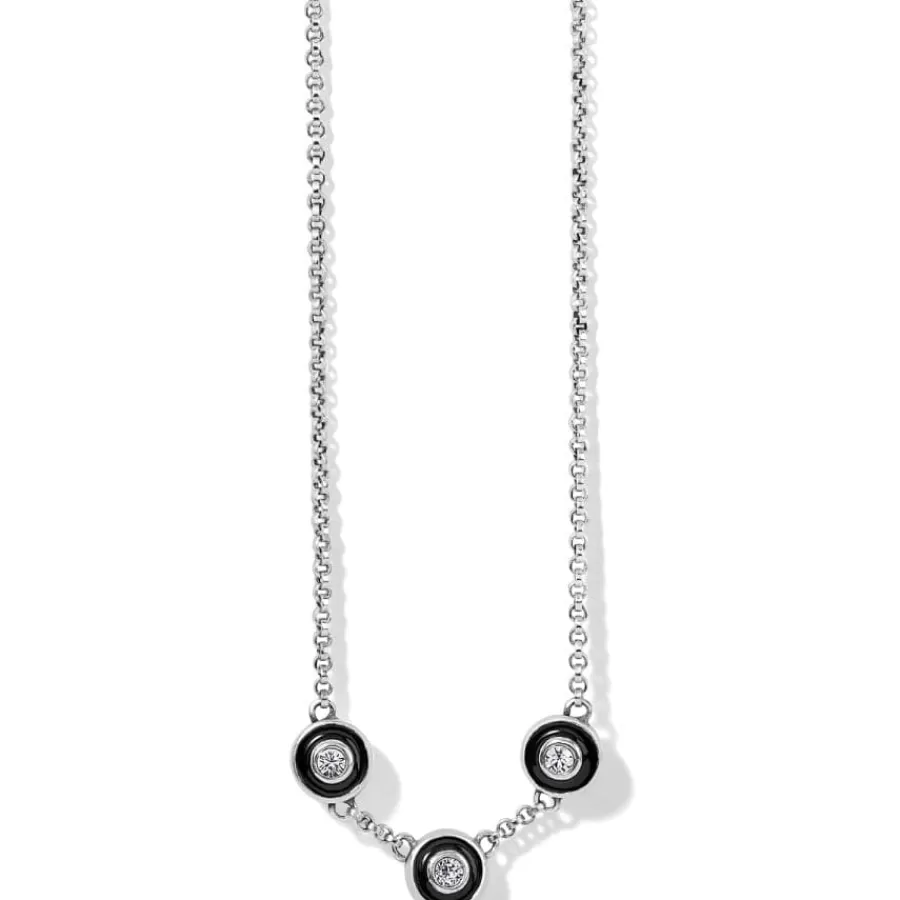 Necklaces>Brighton Meridian Eclipse Station Necklace Silver-Black