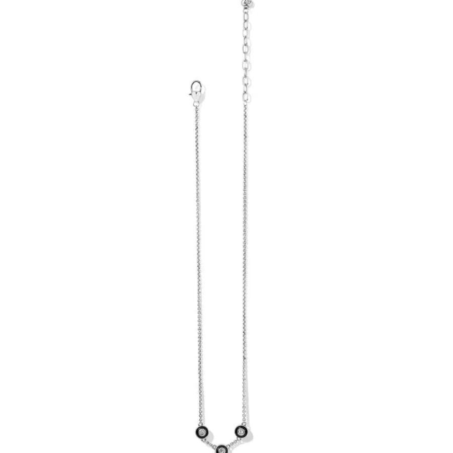 Necklaces>Brighton Meridian Eclipse Station Necklace Silver-Black