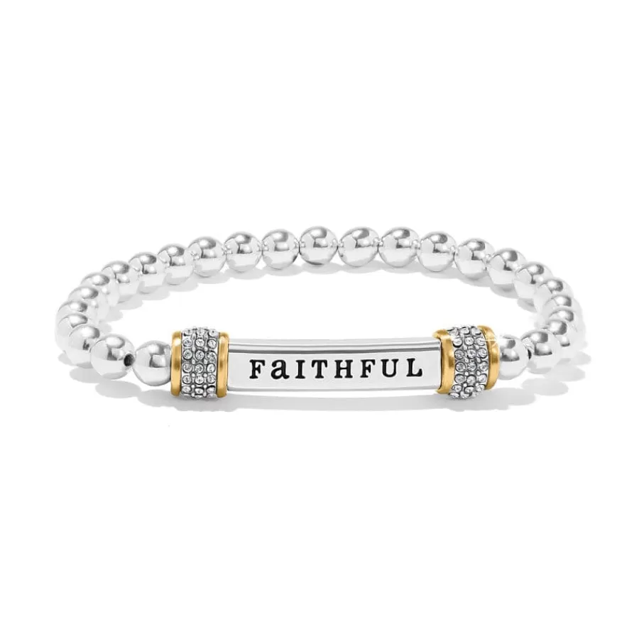 Bracelets>Brighton Meridian Faithful Two Tone Stretch Bracelet