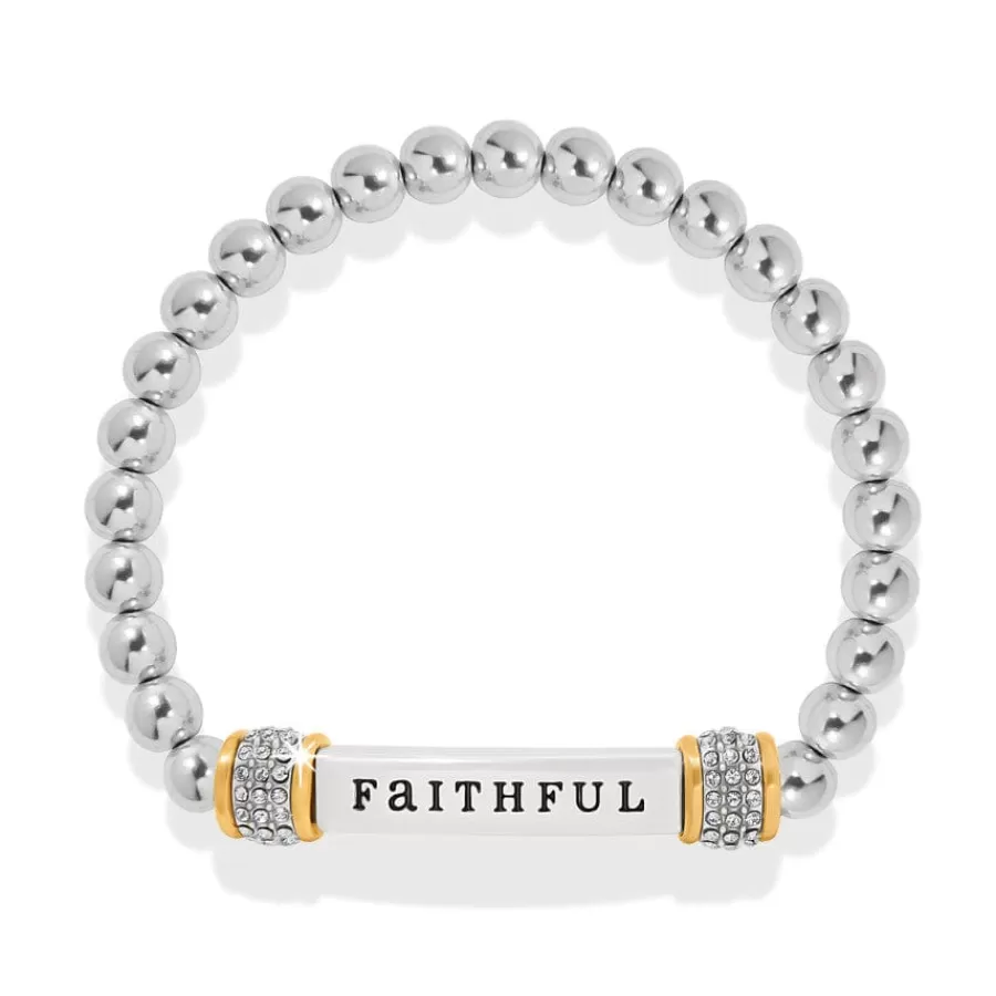 Bracelets>Brighton Meridian Faithful Two Tone Stretch Bracelet