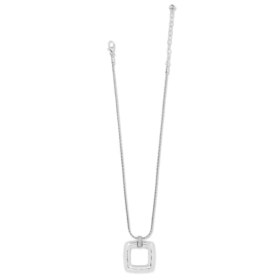 Necklaces>Brighton Meridian Geo Dew Necklace Silver