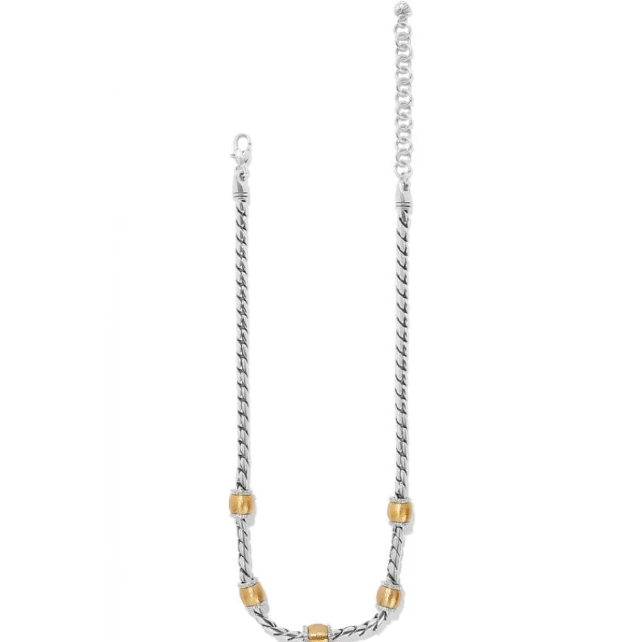 Necklaces>Brighton Meridian Geo Necklace Silver-Gold