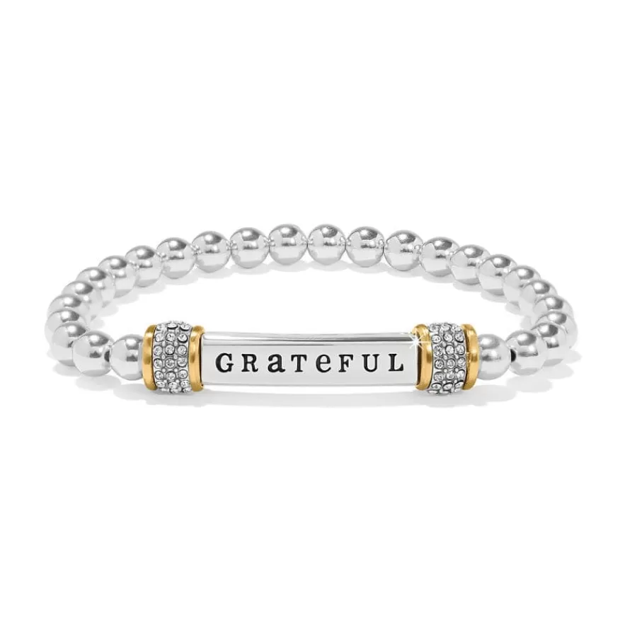 Bracelets>Brighton Meridian Grateful Two Tone Stretch Bracelet Silver-Gold