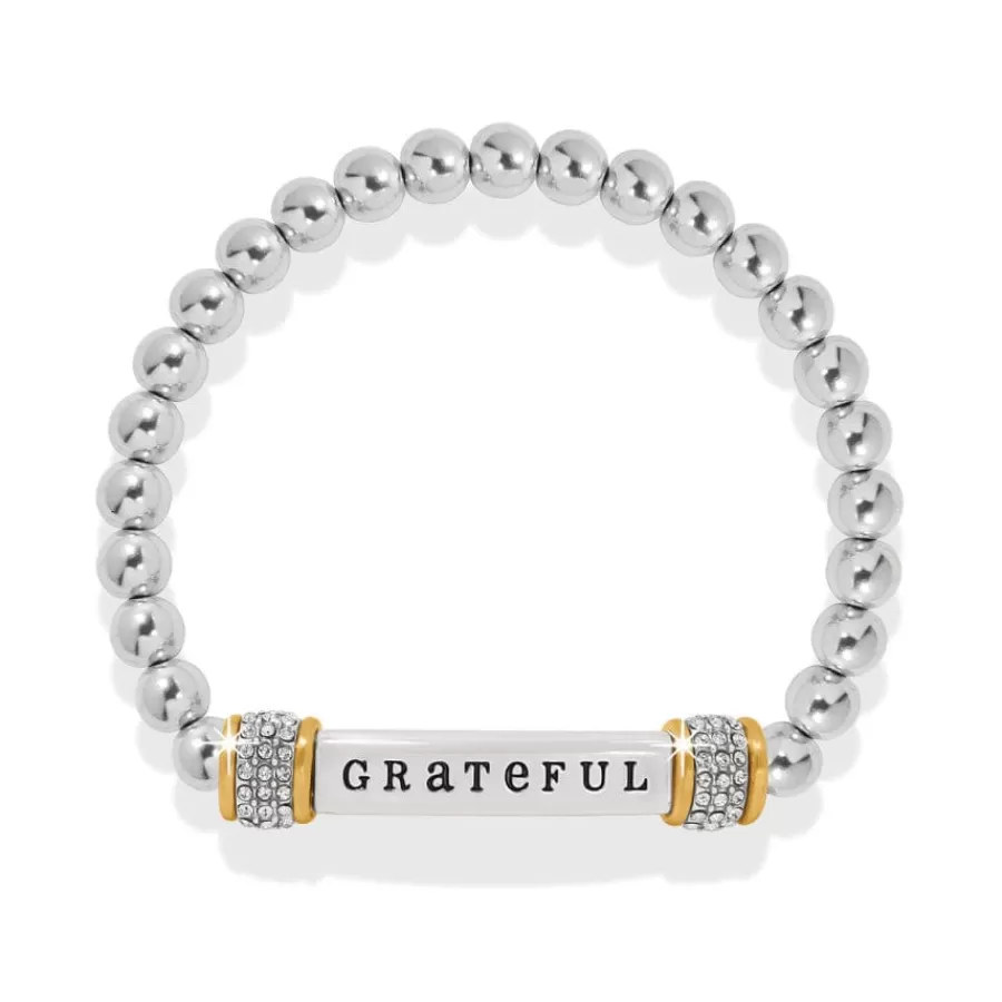 Bracelets>Brighton Meridian Grateful Two Tone Stretch Bracelet Silver-Gold