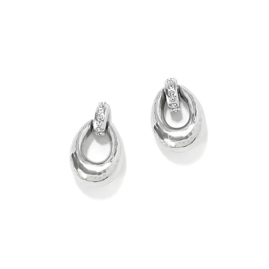 Earrings>Brighton Meridian Orbit Oval Mini Post Earrings Silver