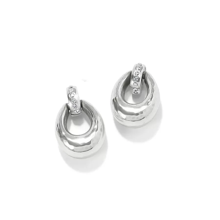 Earrings>Brighton Meridian Orbit Oval Mini Post Earrings Silver