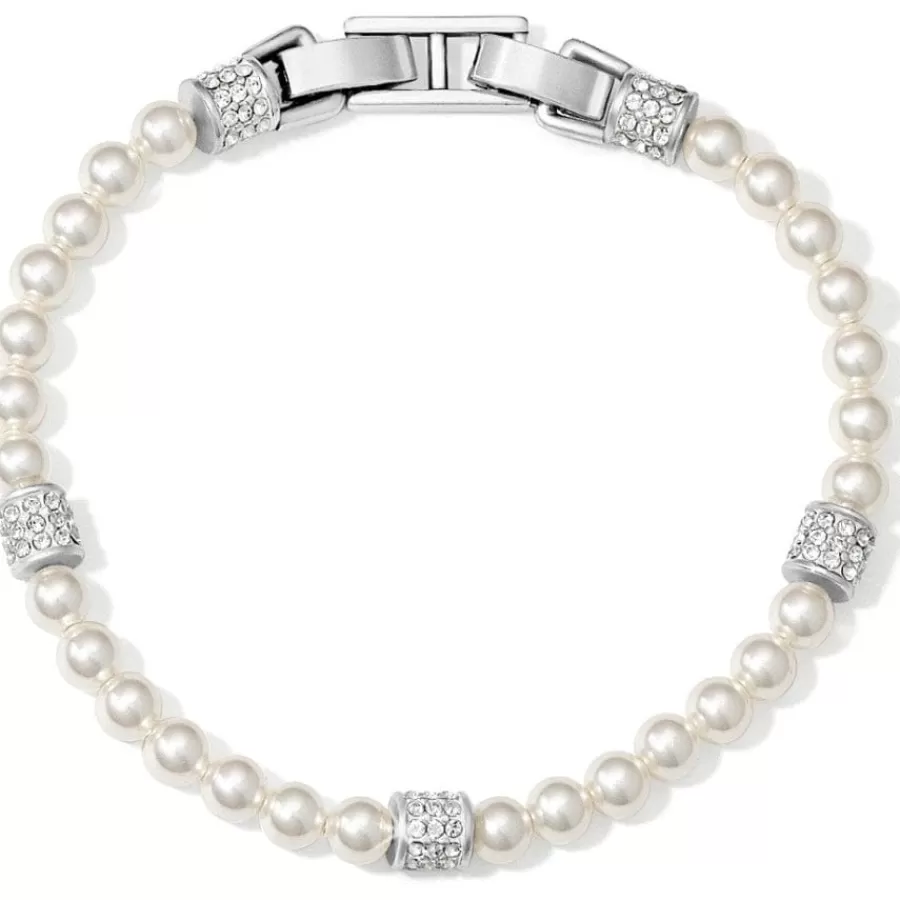 Bracelets>Brighton Meridian Petite Pearl Bracelet Silver-White