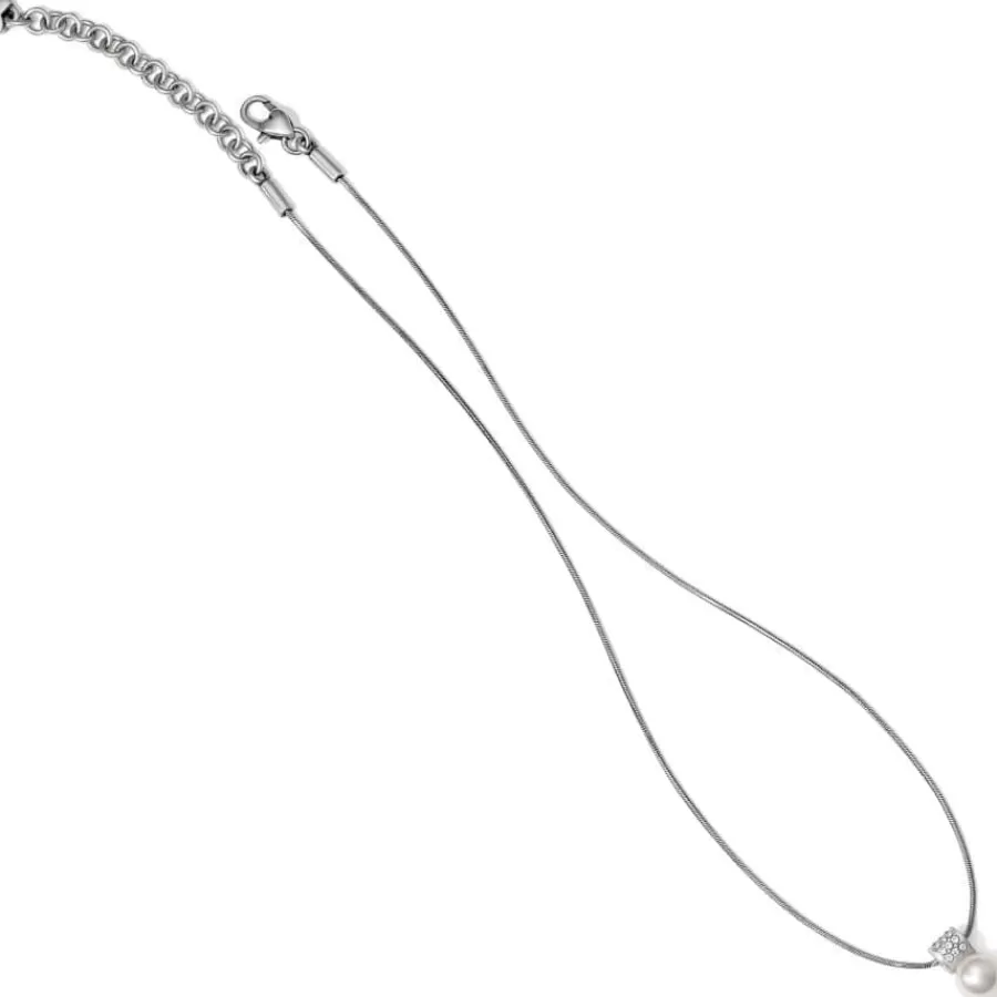 Necklaces>Brighton Meridian Petite Pearl Necklace Silver-White