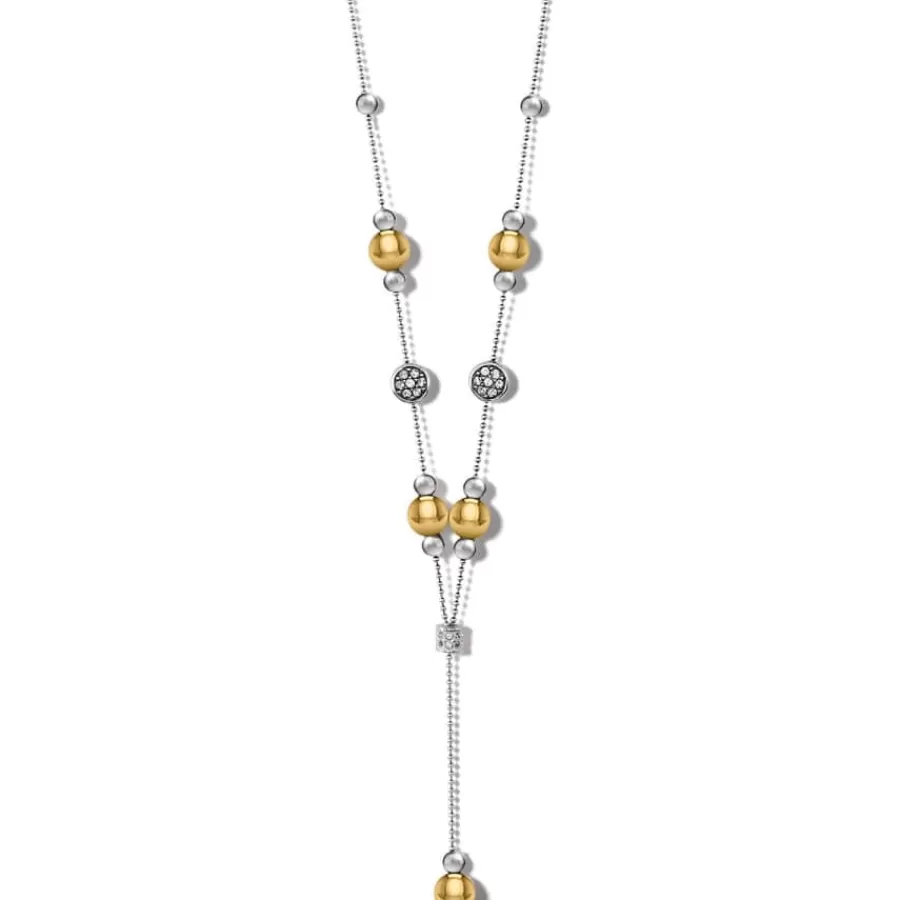 Necklaces>Brighton Meridian Prime Y Necklace Silver-Gold