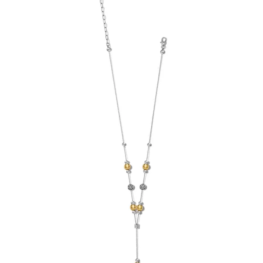 Necklaces>Brighton Meridian Prime Y Necklace Silver-Gold