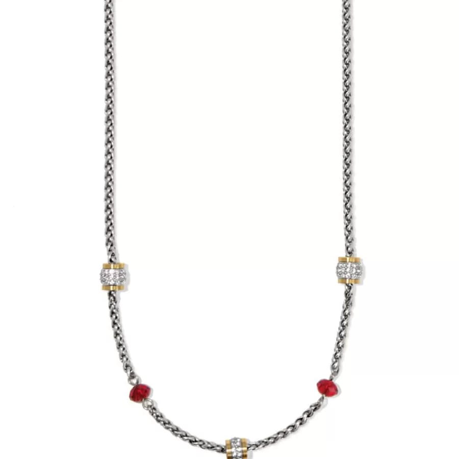 Necklaces>Brighton Meridian Red Short Necklace Silver-Red