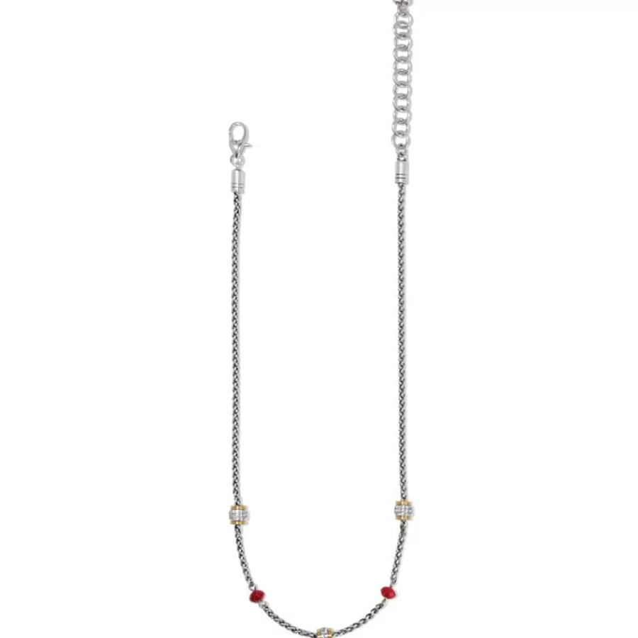 Necklaces>Brighton Meridian Red Short Necklace Silver-Red