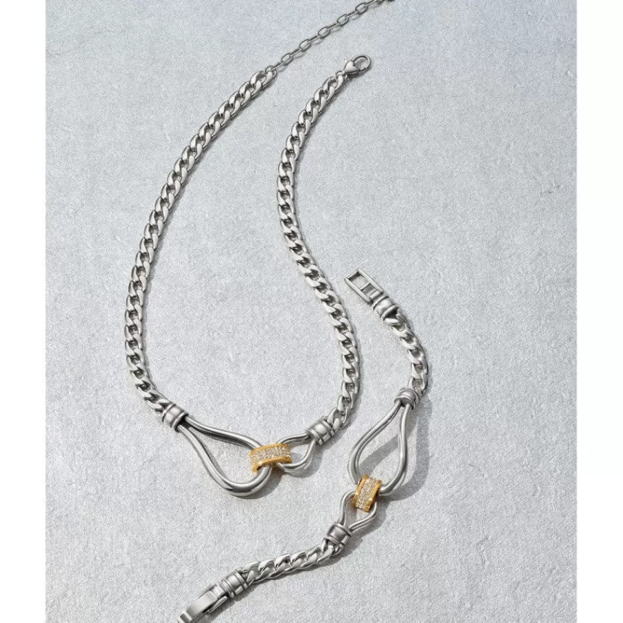 Necklaces>Brighton Meridian Suez Two Tone Necklace Silver-Gold