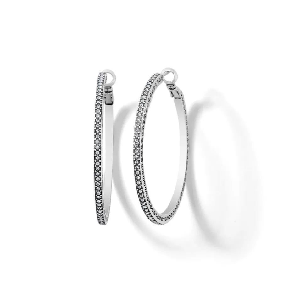 Earrings>Brighton Meridian Thin Large Hoop Earrings Silver