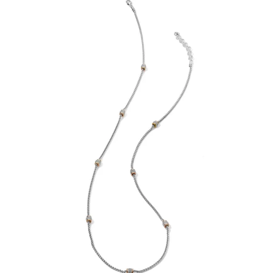 Necklaces>Brighton Meridian Two Tone Long Necklace Silver-Gold