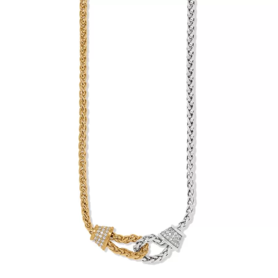 Necklaces>Brighton Meridian Ventus Two Tone Short Necklace Silver-Gold