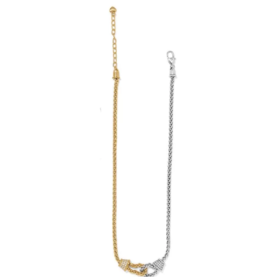 Necklaces>Brighton Meridian Ventus Two Tone Short Necklace Silver-Gold