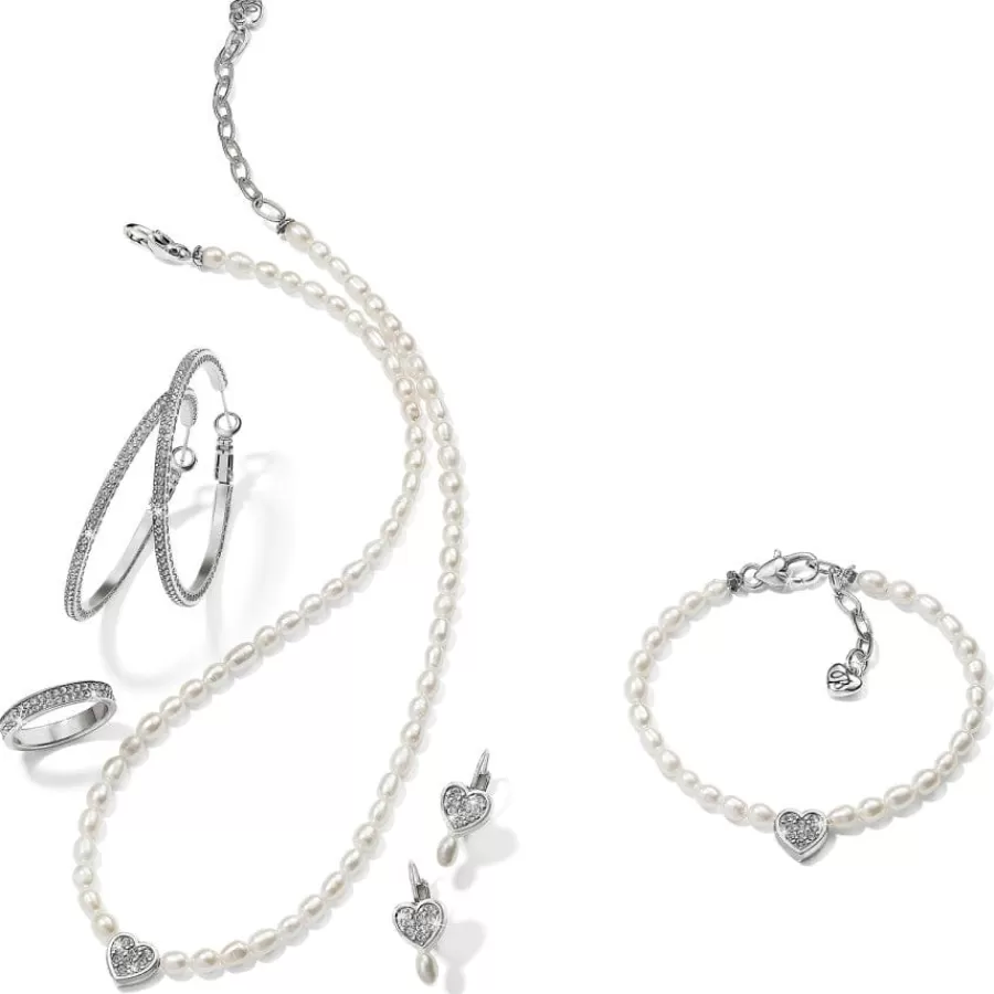 Bracelets>Brighton Meridian Zenith Heart Pearl Bracelet Silver-Pearl