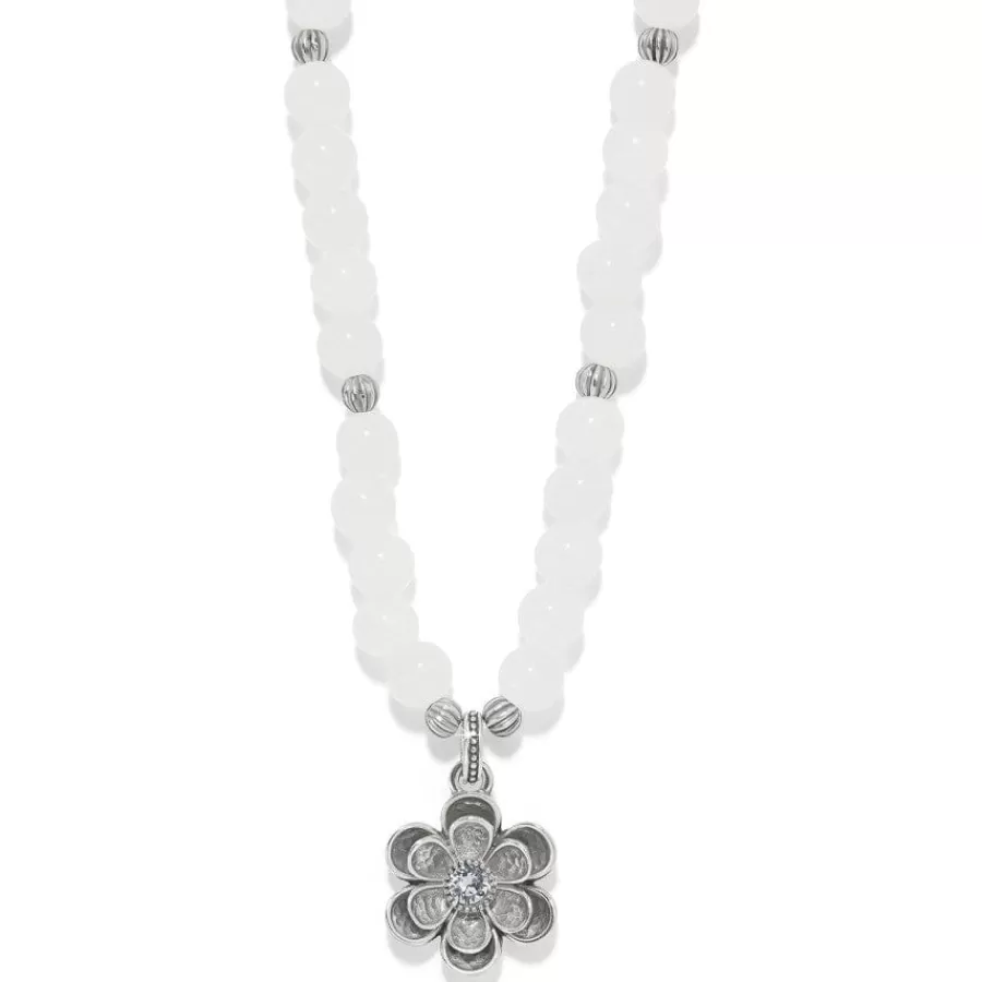 Necklaces>Brighton Metal Petal Bead Necklace Silver-White