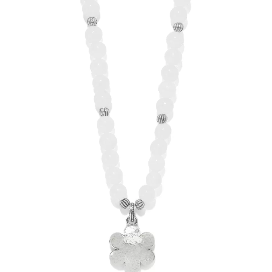 Necklaces>Brighton Metal Petal Bead Necklace Silver-White