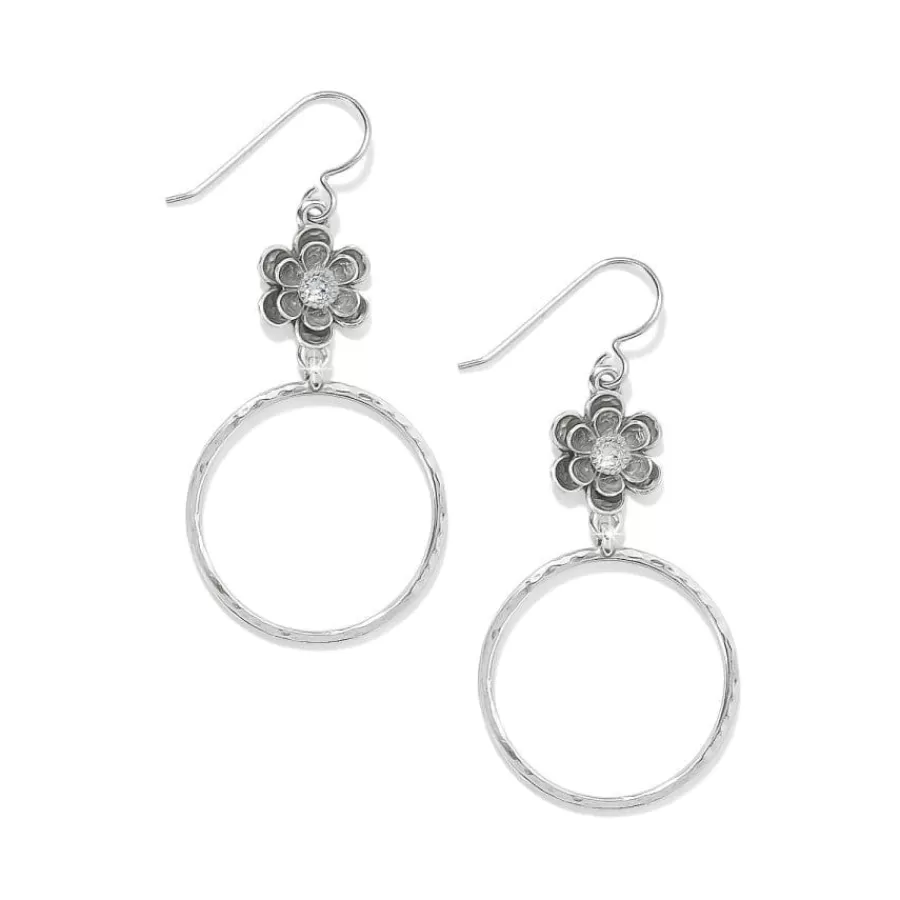 Earrings>Brighton Metal Petal Hoop French Wire Earrings Silver