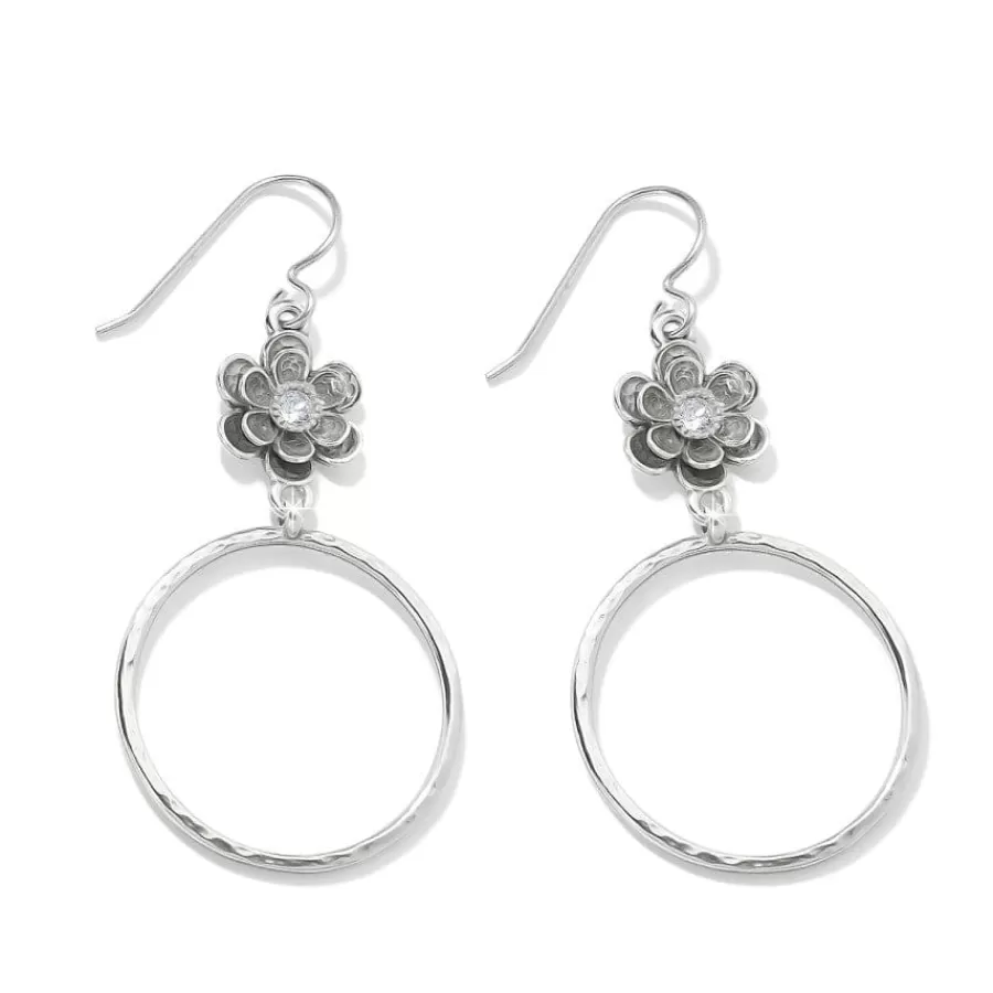 Earrings>Brighton Metal Petal Hoop French Wire Earrings Silver