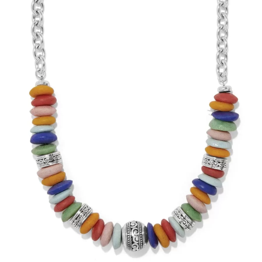 Necklaces>Brighton Mingle Medley Beaded Sphere Necklace Silver-Multi