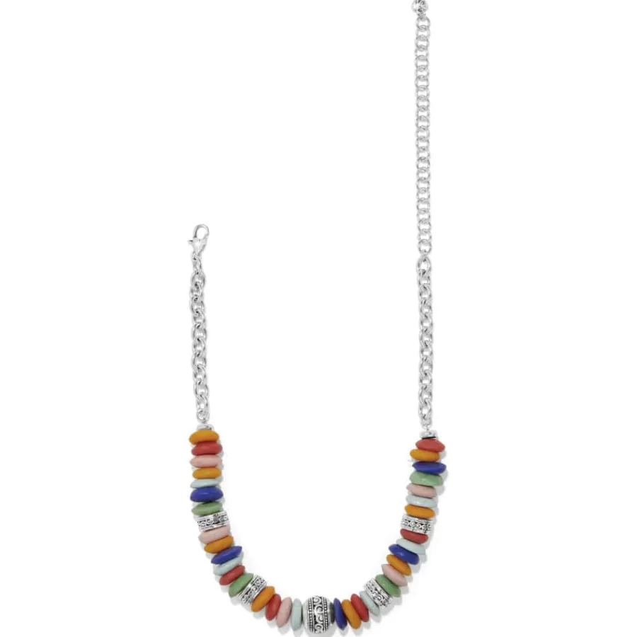 Necklaces>Brighton Mingle Medley Beaded Sphere Necklace Silver-Multi