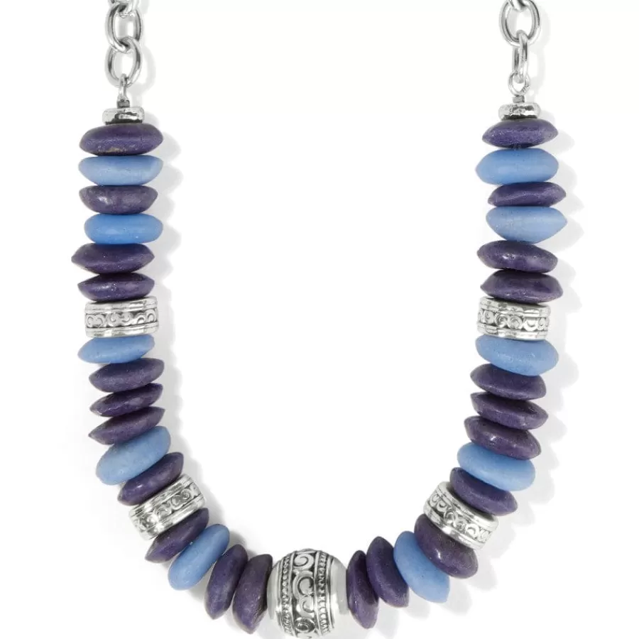 Necklaces>Brighton Mingle Shores Beaded Sphere Necklace Silver-Blue