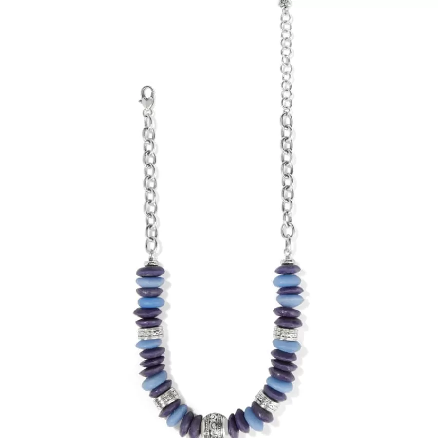 Necklaces>Brighton Mingle Shores Beaded Sphere Necklace Silver-Blue