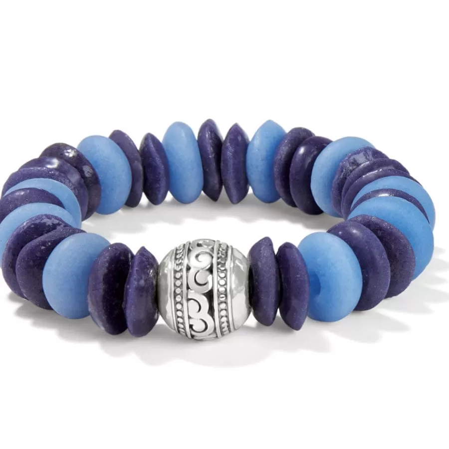 Bracelets>Brighton Mingle Shores Beaded Stretch Bracelet Silver-Blue