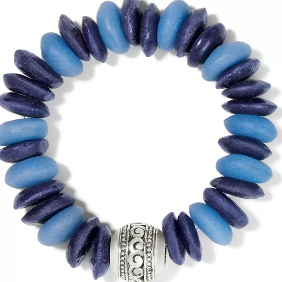 Bracelets>Brighton Mingle Shores Beaded Stretch Bracelet Silver-Blue