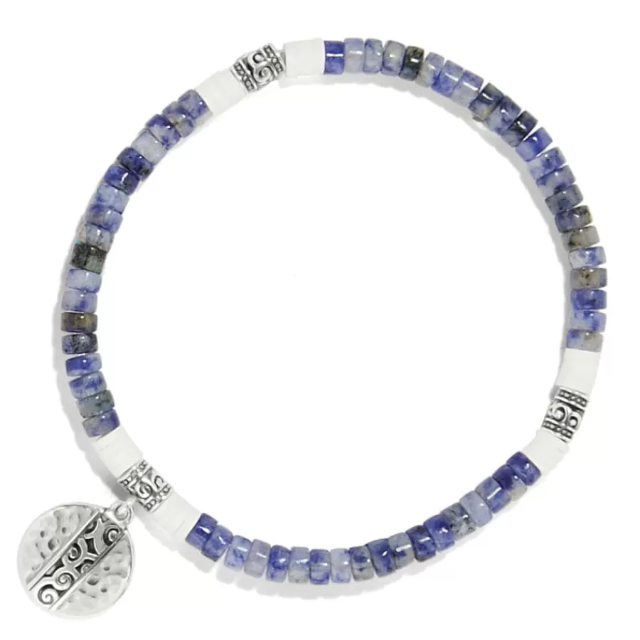 Bracelets>Brighton Mingle Shores Petite Stretch Bracelet Silver-Blue