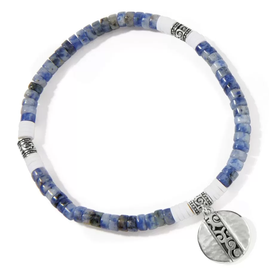 Bracelets>Brighton Mingle Shores Petite Stretch Bracelet Silver-Blue