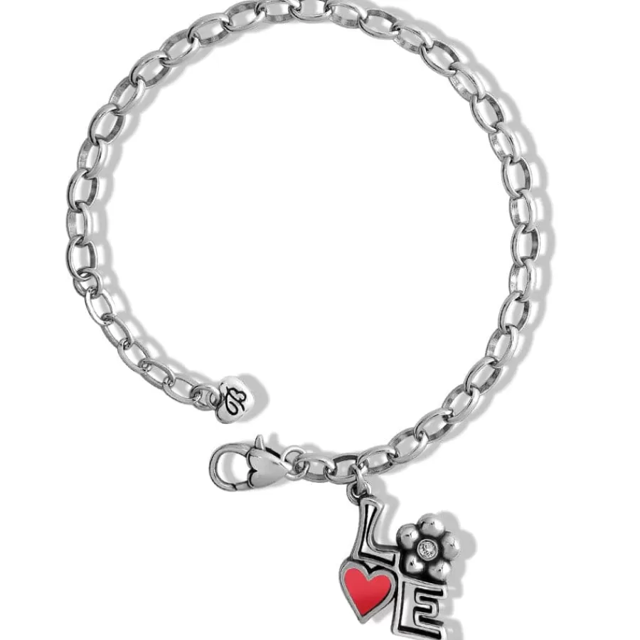 Bracelets>Brighton Mod Love Bracelet Silver-Red