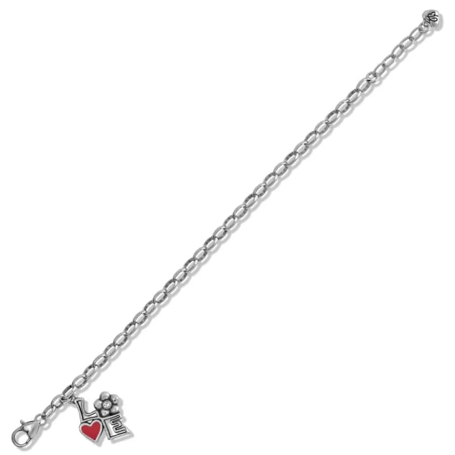 Bracelets>Brighton Mod Love Bracelet Silver-Red