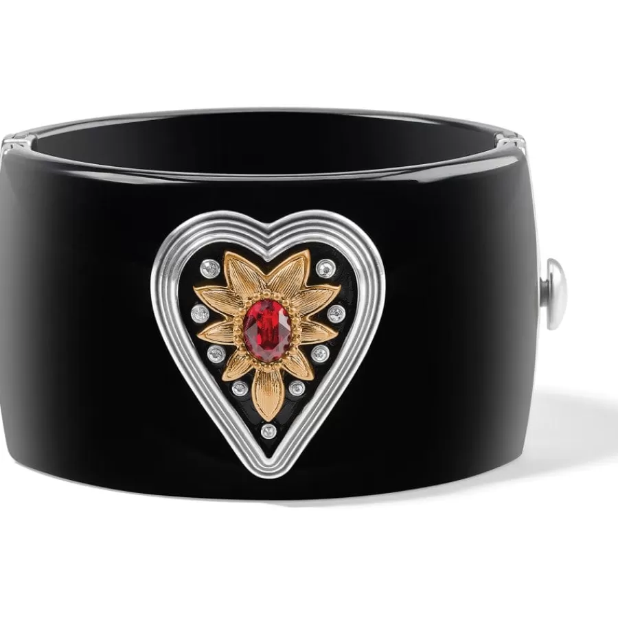 Bracelets>Brighton Monarch Love Hinged Bangle Black-Multi