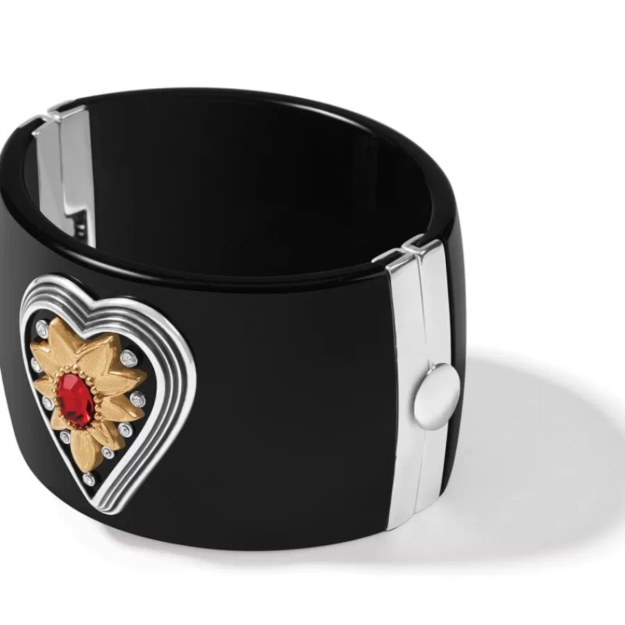 Bracelets>Brighton Monarch Love Hinged Bangle Black-Multi