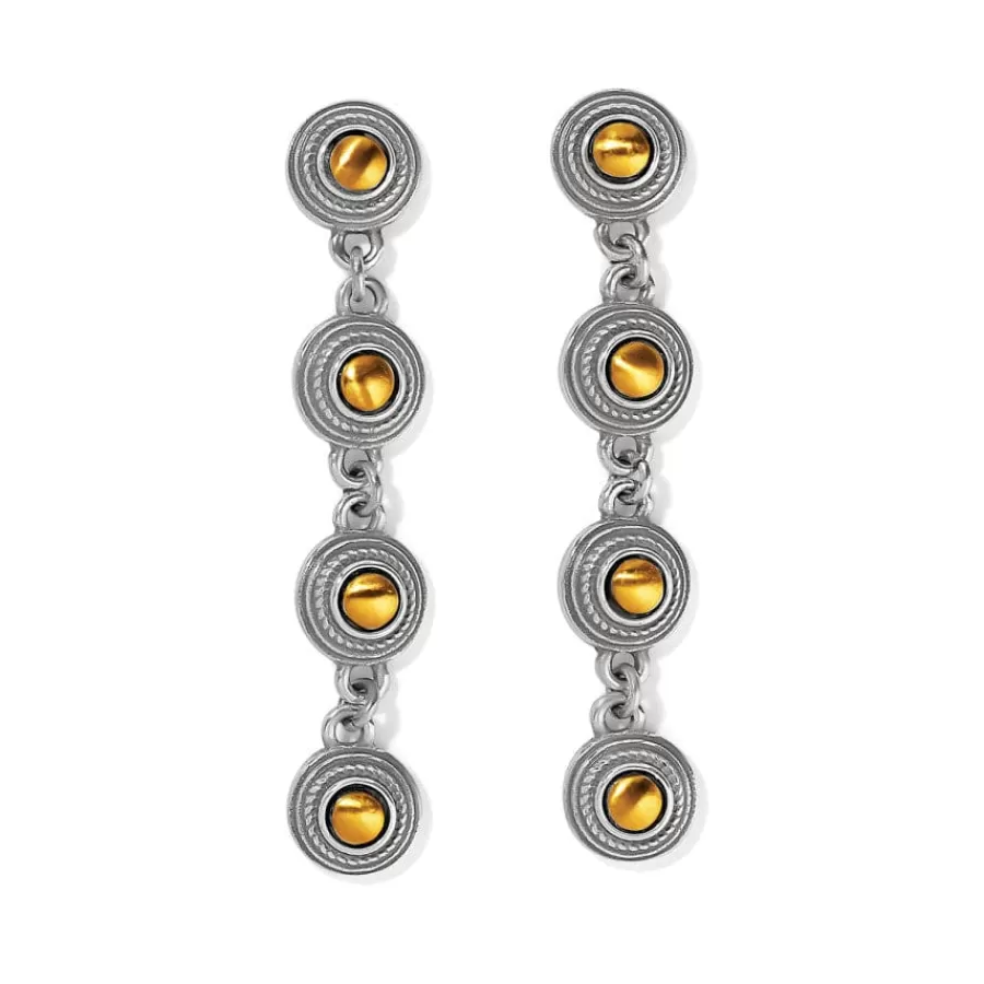 Earrings>Brighton Monete Link Post Drop Earrings Silver-Gold