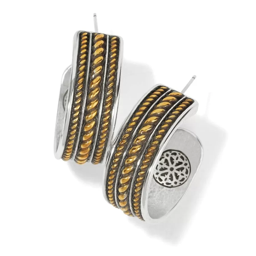 Earrings>Brighton Monete Wide Hoop Earrings Silver-Gold