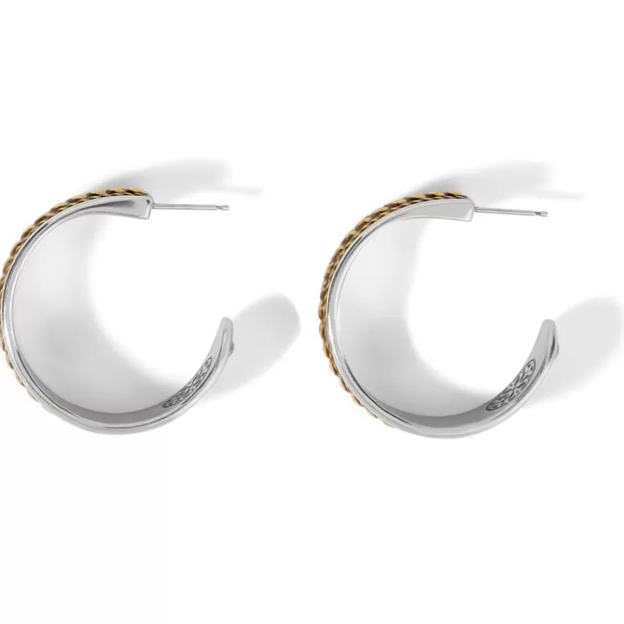 Earrings>Brighton Monete Wide Hoop Earrings Silver-Gold